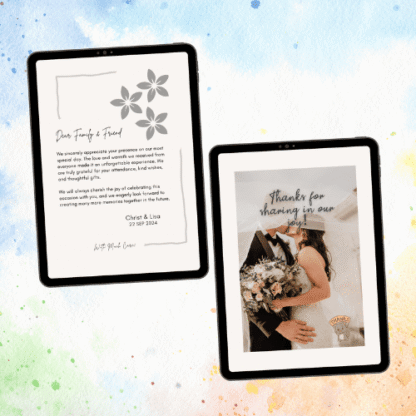 modern wedding thank you cards